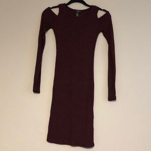 Burgundy bodycon dress